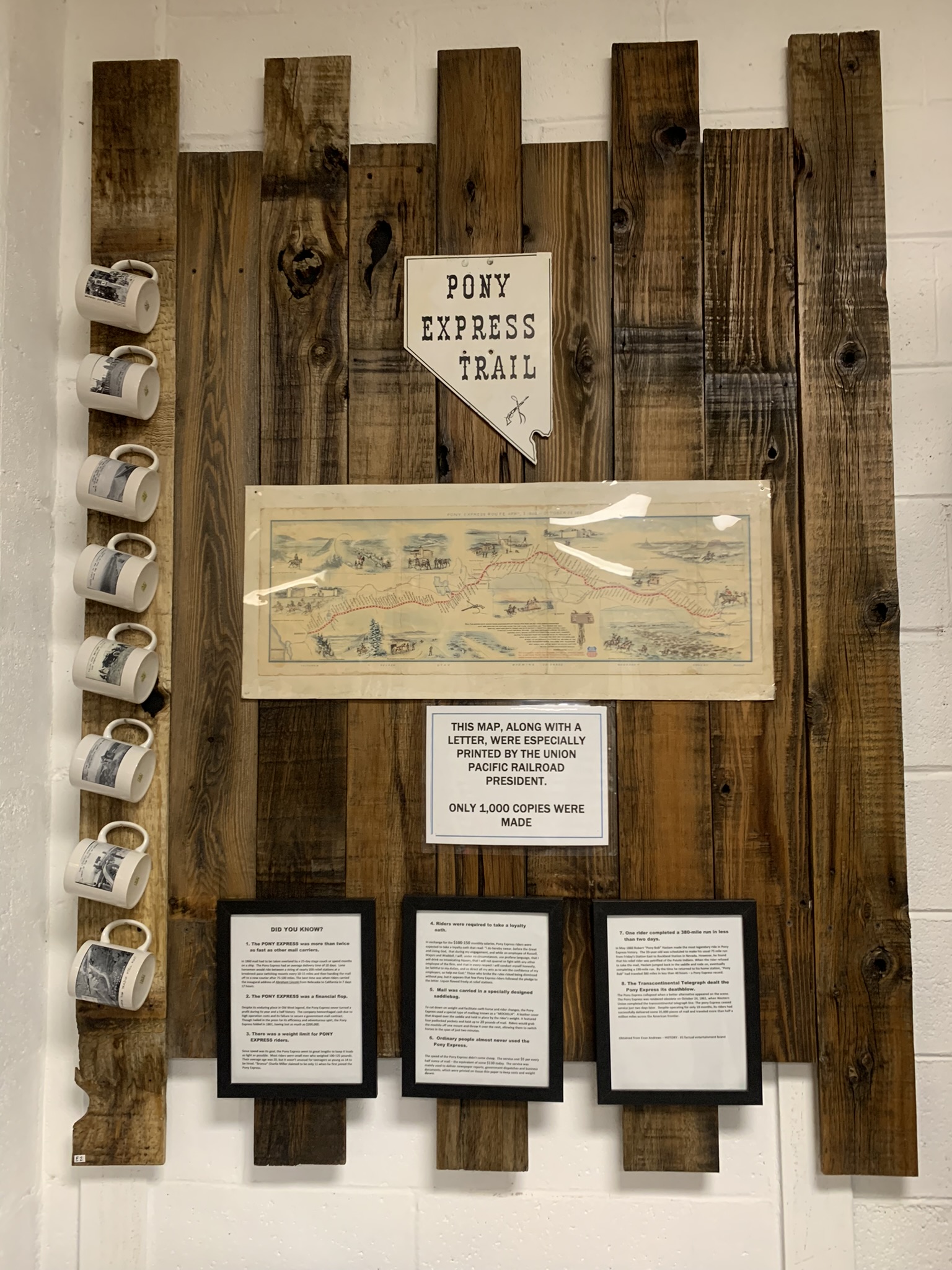 Pony Express Exhibit White Pine Museum